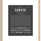 Sawyer (male) | Name Art Print