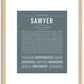 Sawyer (male) | Name Art Print