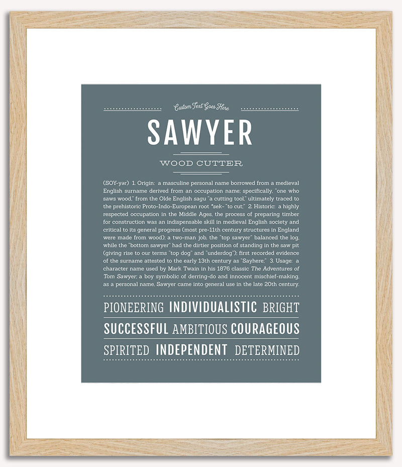 Sawyer (male) | Name Art Print