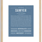 Sawyer (male) | Name Art Print