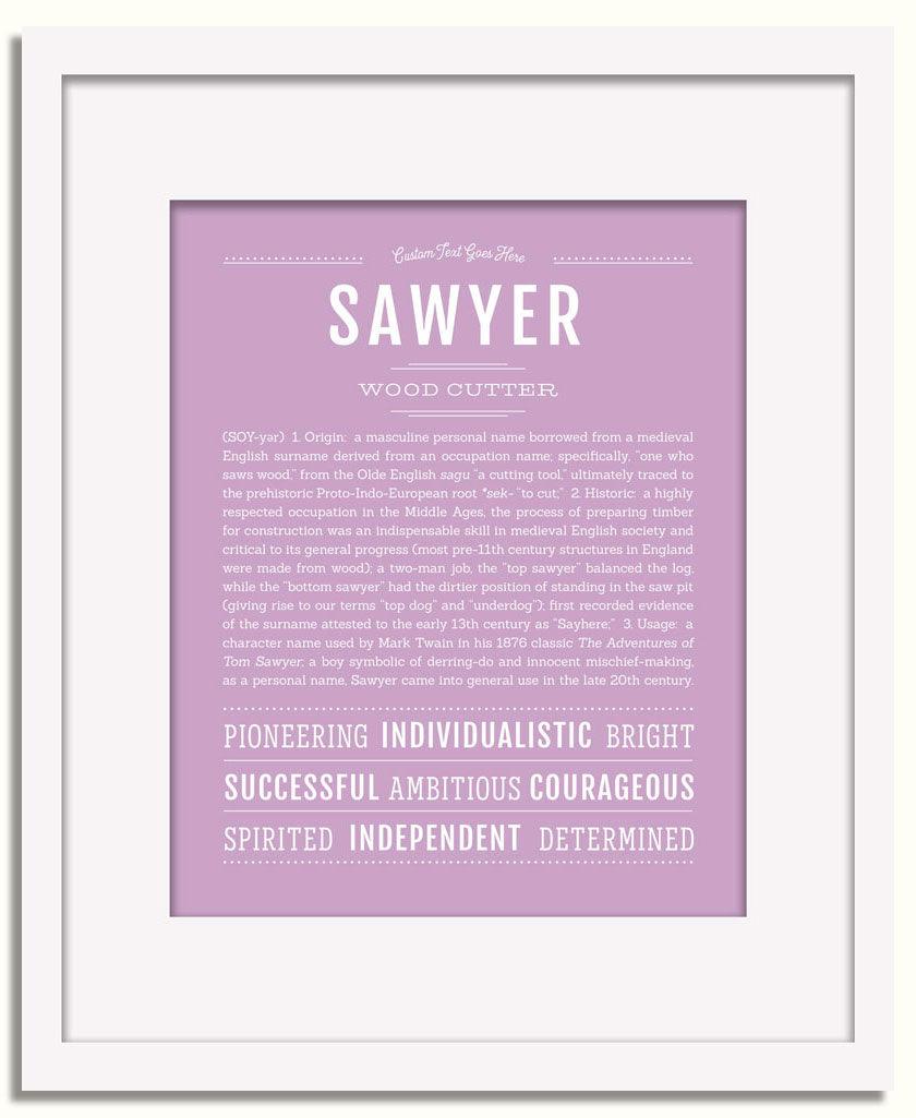 Frame Options | Lilac | White Frame, Matted