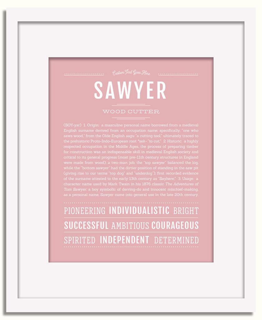 Frame Options | Dusty Rose | White Frame, Matted