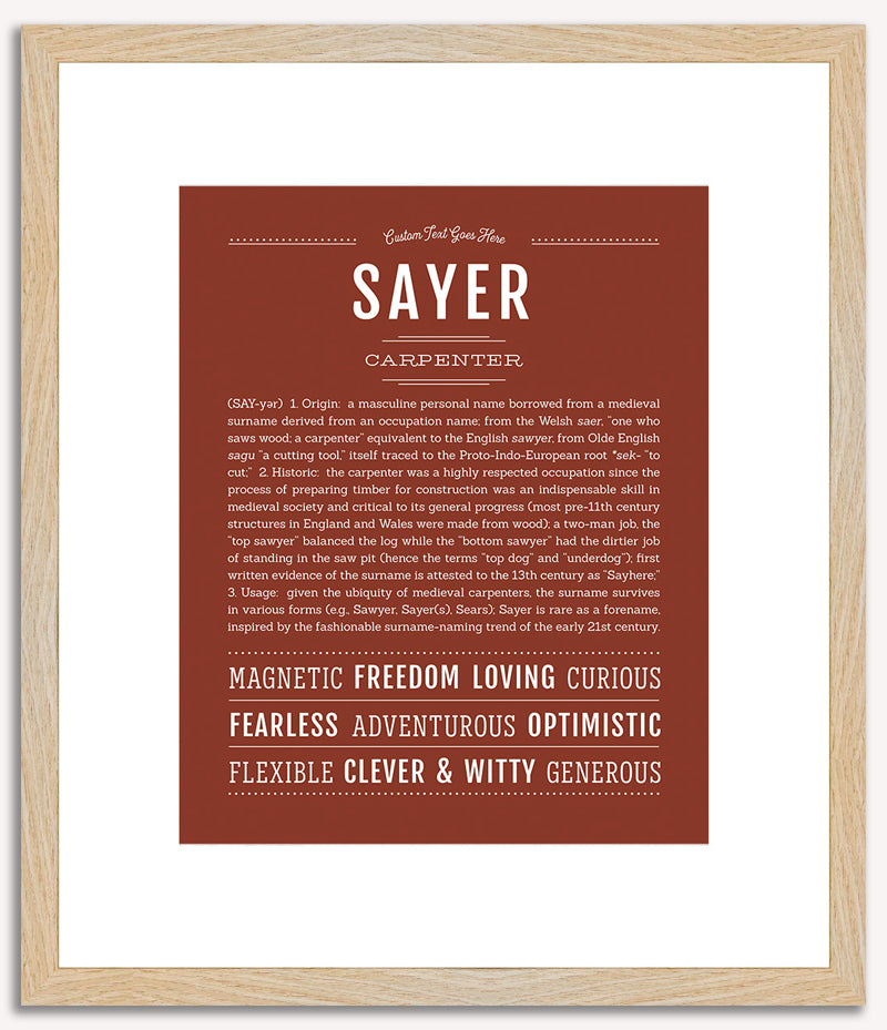 Sayer | Name Art Print