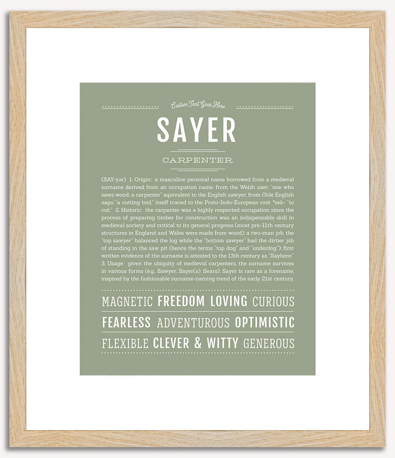 Sayer | Name Art Print