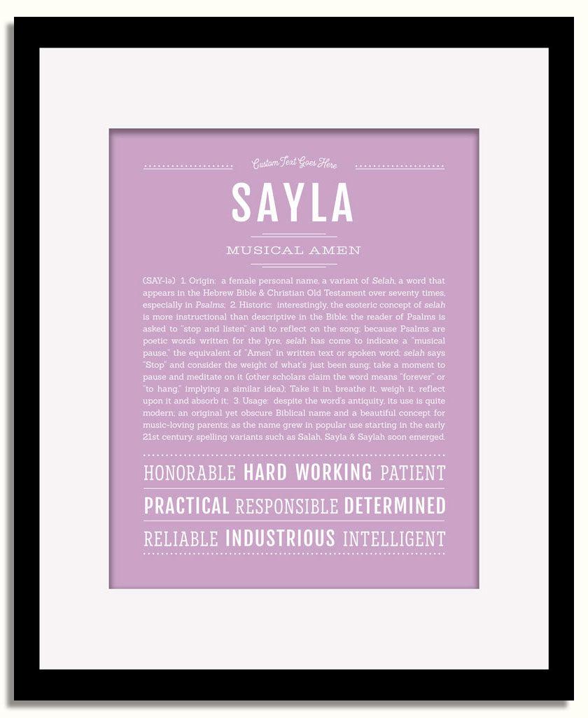 Frame Options | Lilac | Black Frame, Matted