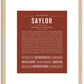 Saylor | Name Art Print