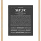 Saylor | Name Art Print