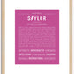 Saylor | Name Art Print