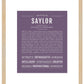 Saylor | Name Art Print