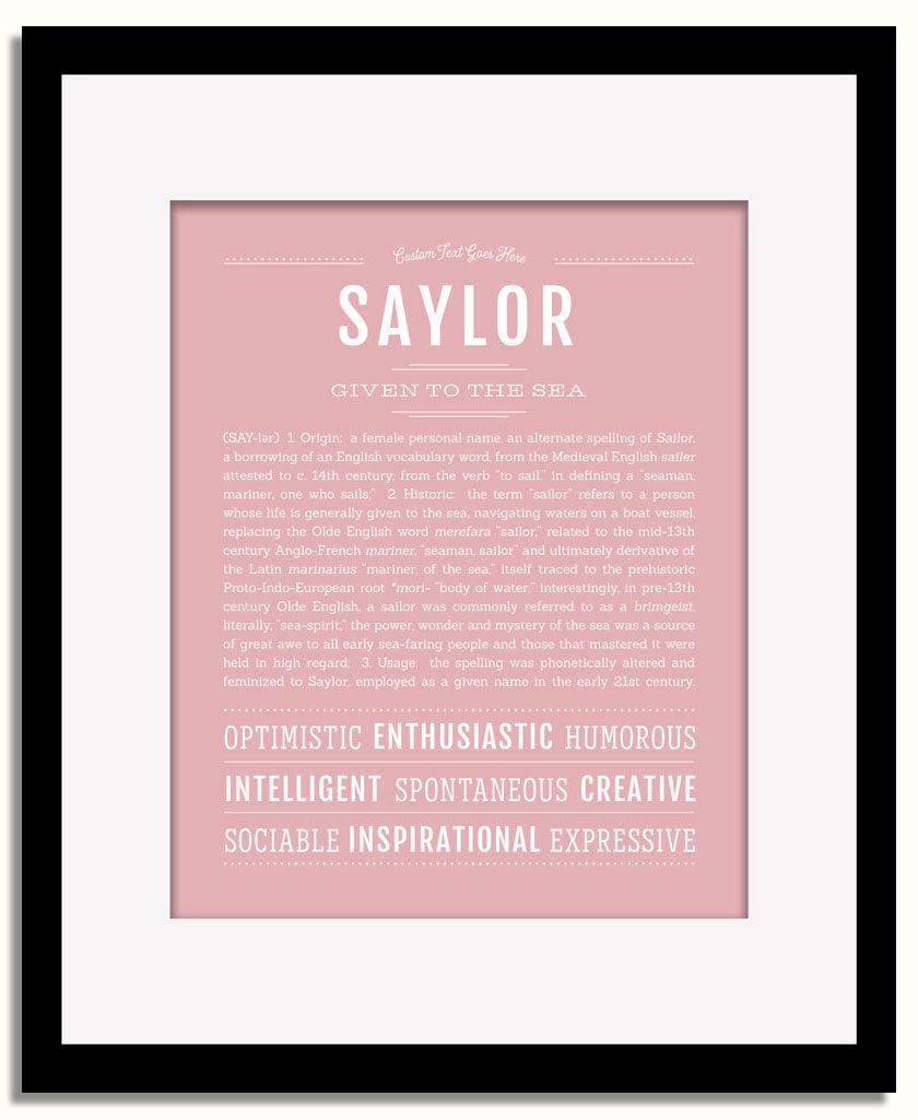 Frame Options | Dusty Rose | Black Frame, Matted