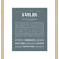 Saylor | Name Art Print