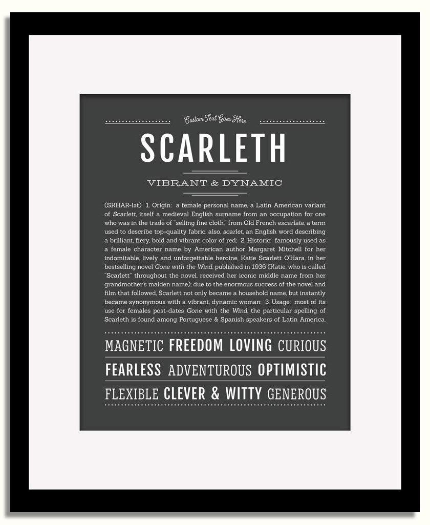 Frame Options | Charcoal Gray | Black Frame, Matted