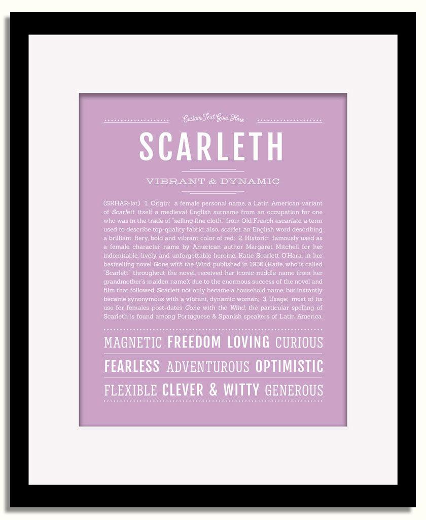 Frame Options | Lilac | Black Frame, Matted