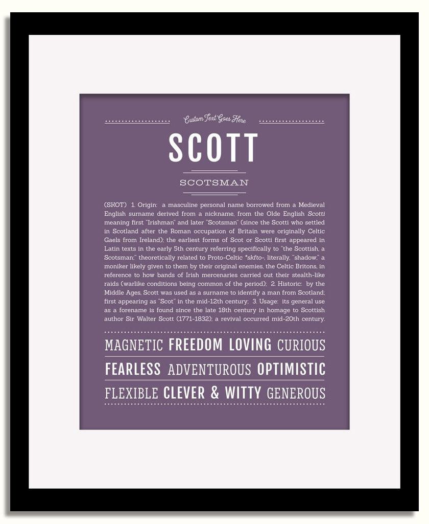 Frame Options | Deep Purple | Black Frame, Matted