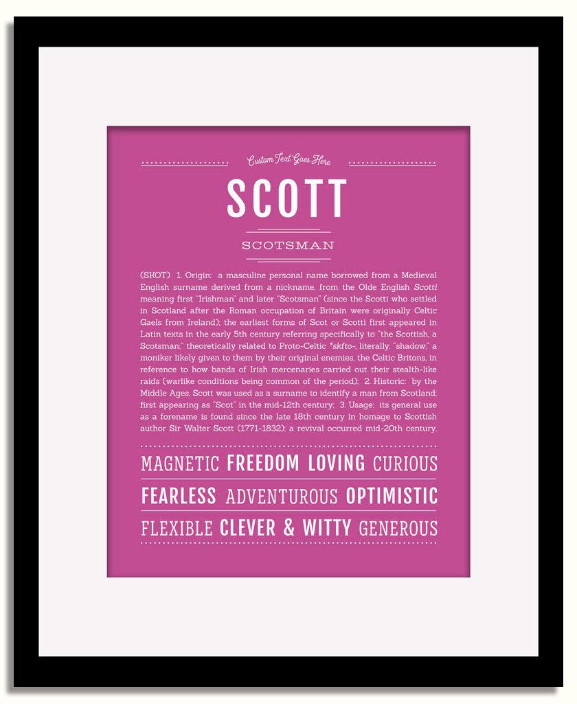 Frame Options | Dark Pink | Black Frame, Matted