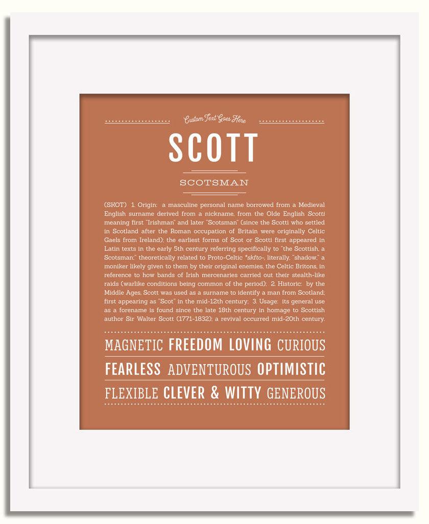 Frame Options | Terra Cotta | White Frame, Matted