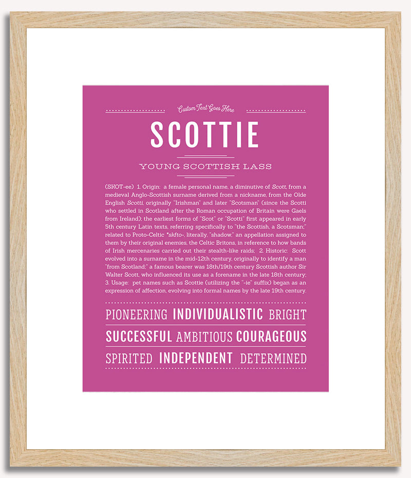 Scottie (female) | Name Art Print