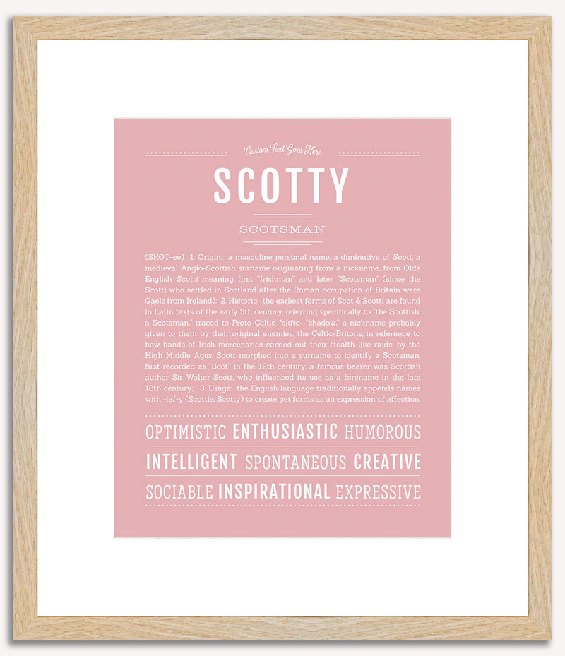 Scotty (male) | Name Art Print