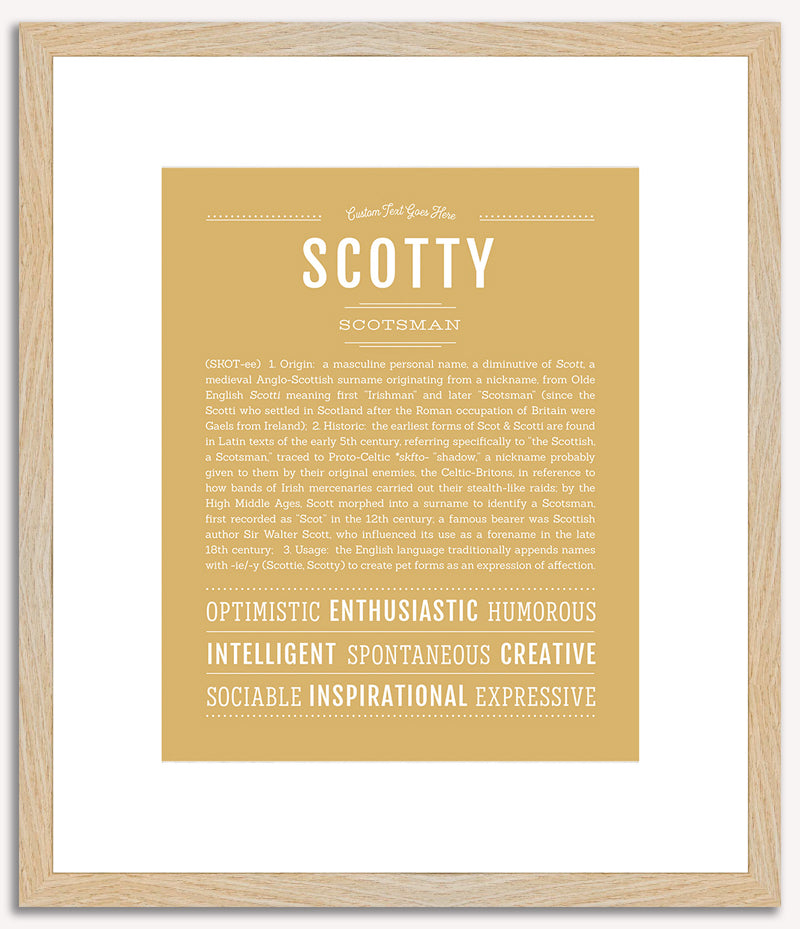 Scotty (male) | Name Art Print