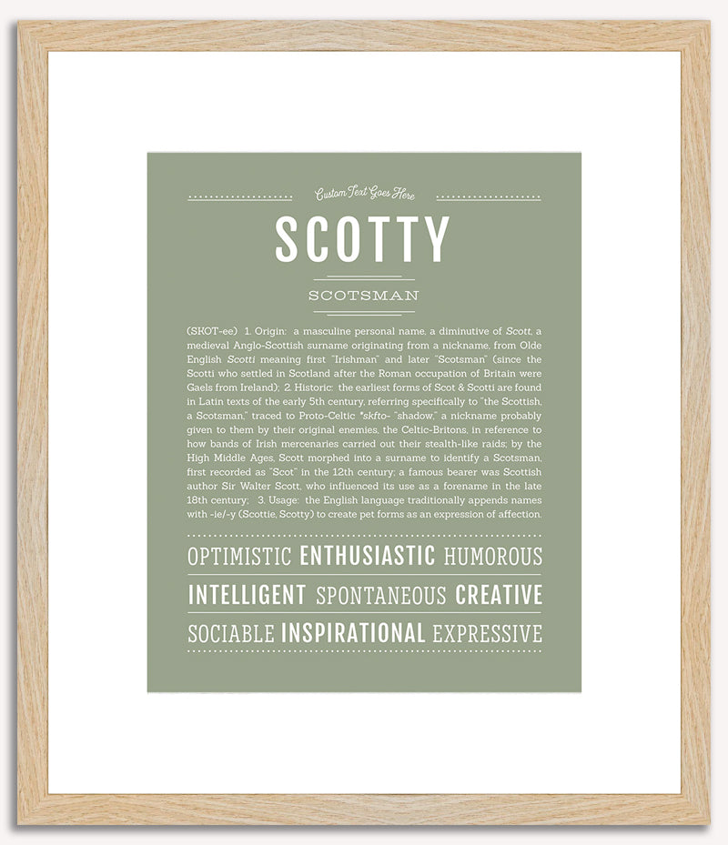 Scotty (male) | Name Art Print