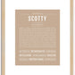 Scotty (male) | Name Art Print