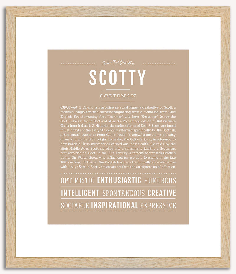 Scotty (male) | Name Art Print