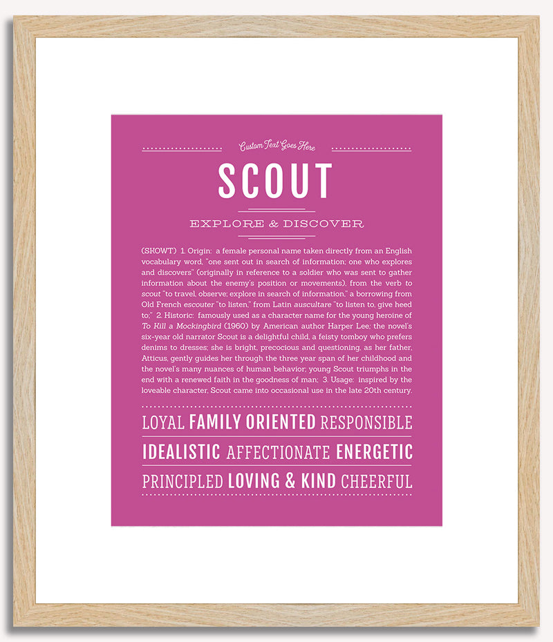 Scout (male) | Name Art Print