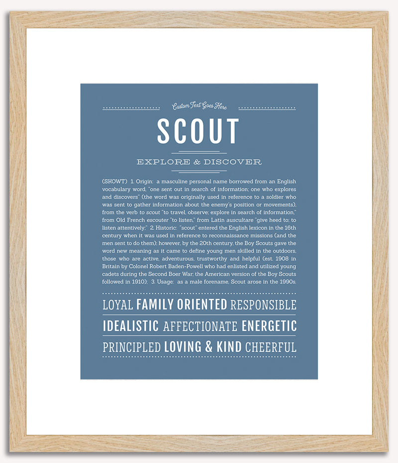 Scout (male) | Name Art Print