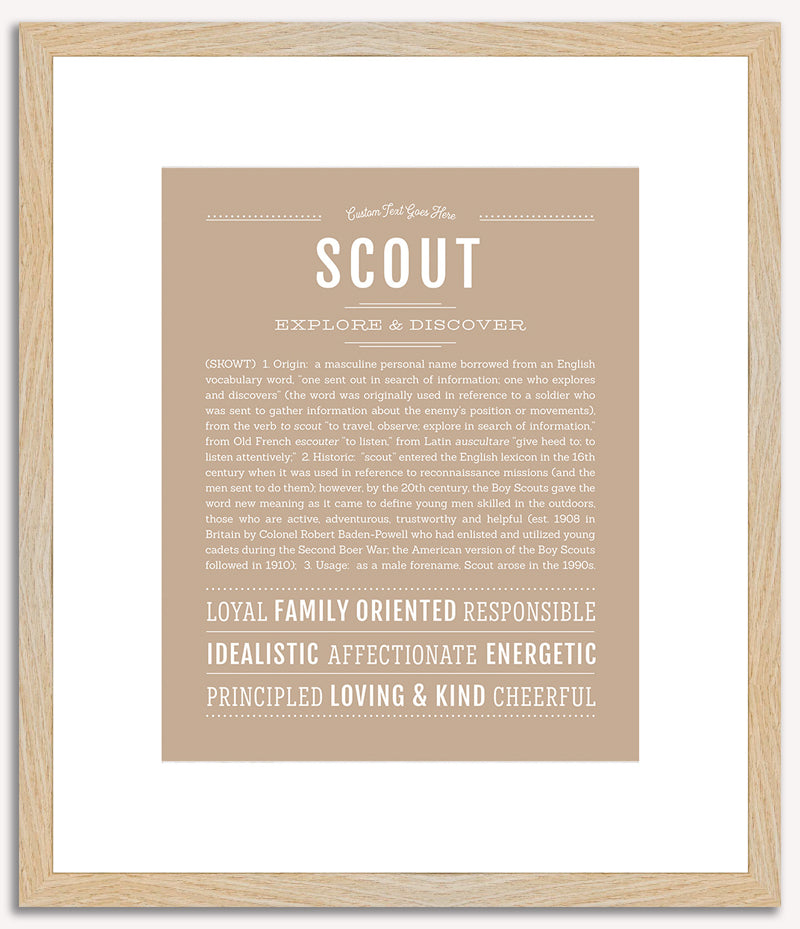 Scout (male) | Name Art Print