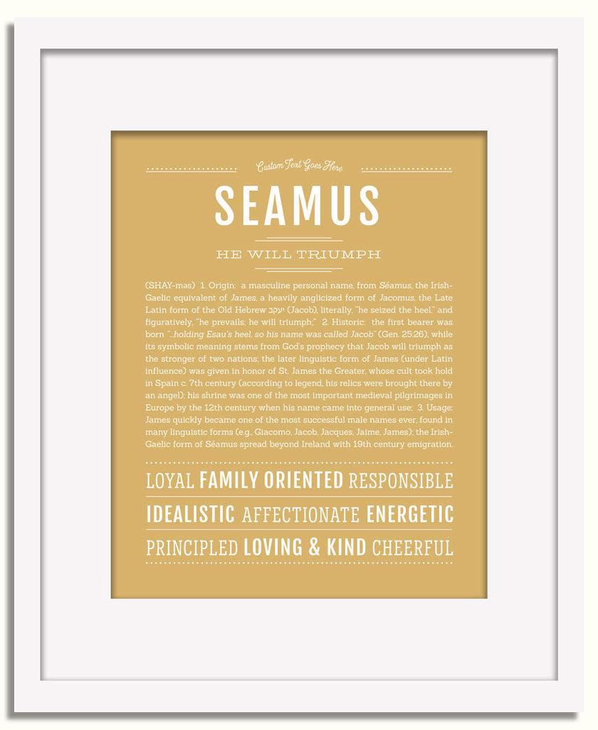 Frame Options | Matte Gold | White Frame, Matted