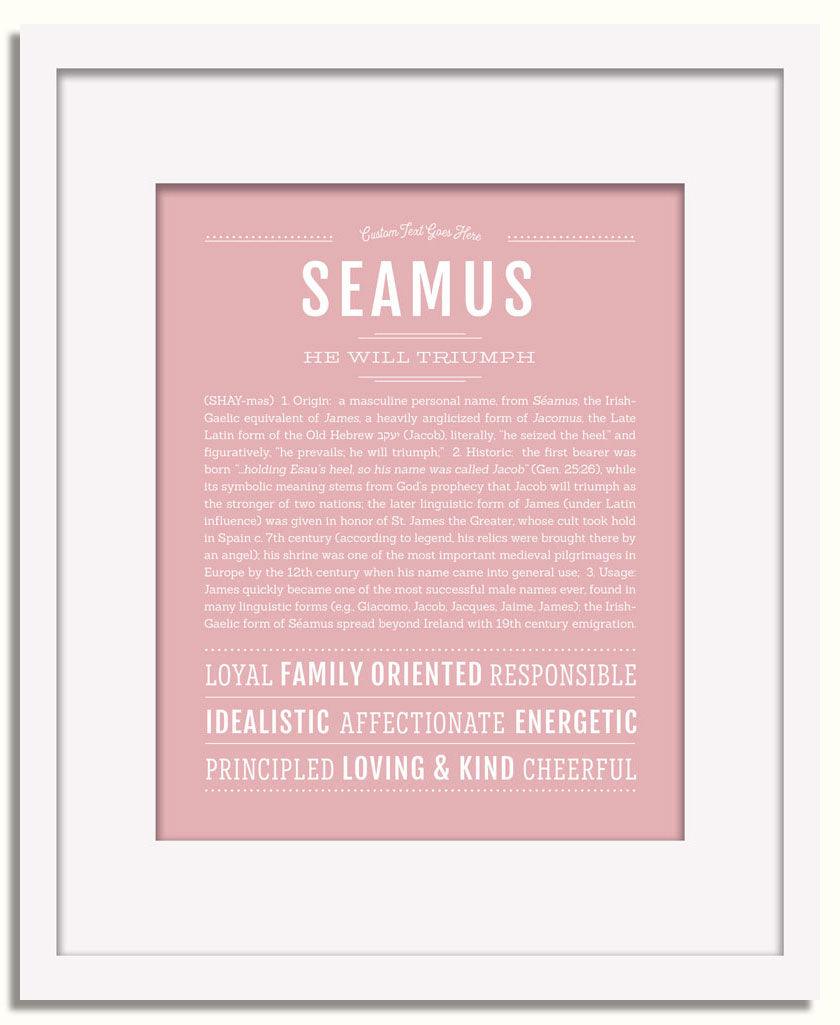 Frame Options | Dusty Rose | White Frame, Matted