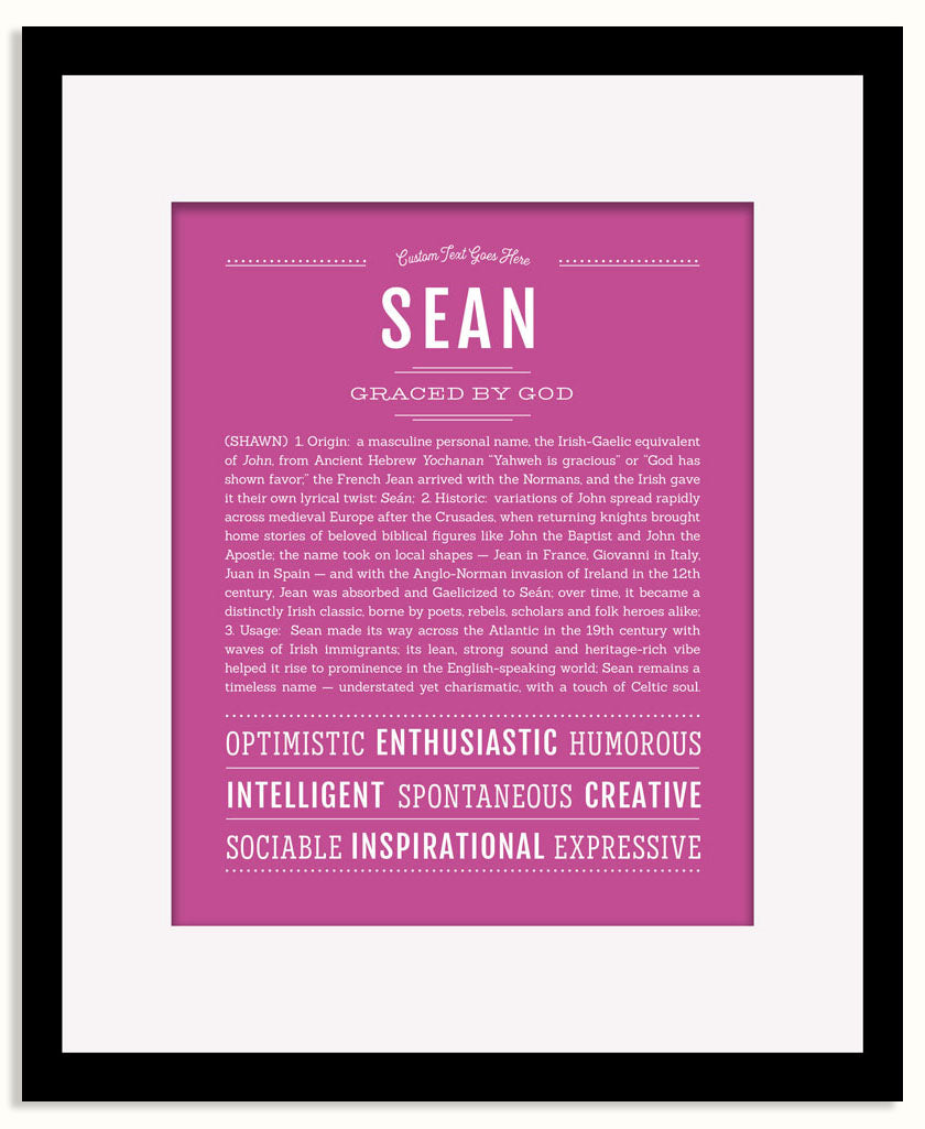 Frame Options | Dark Pink | Black Frame, Matted