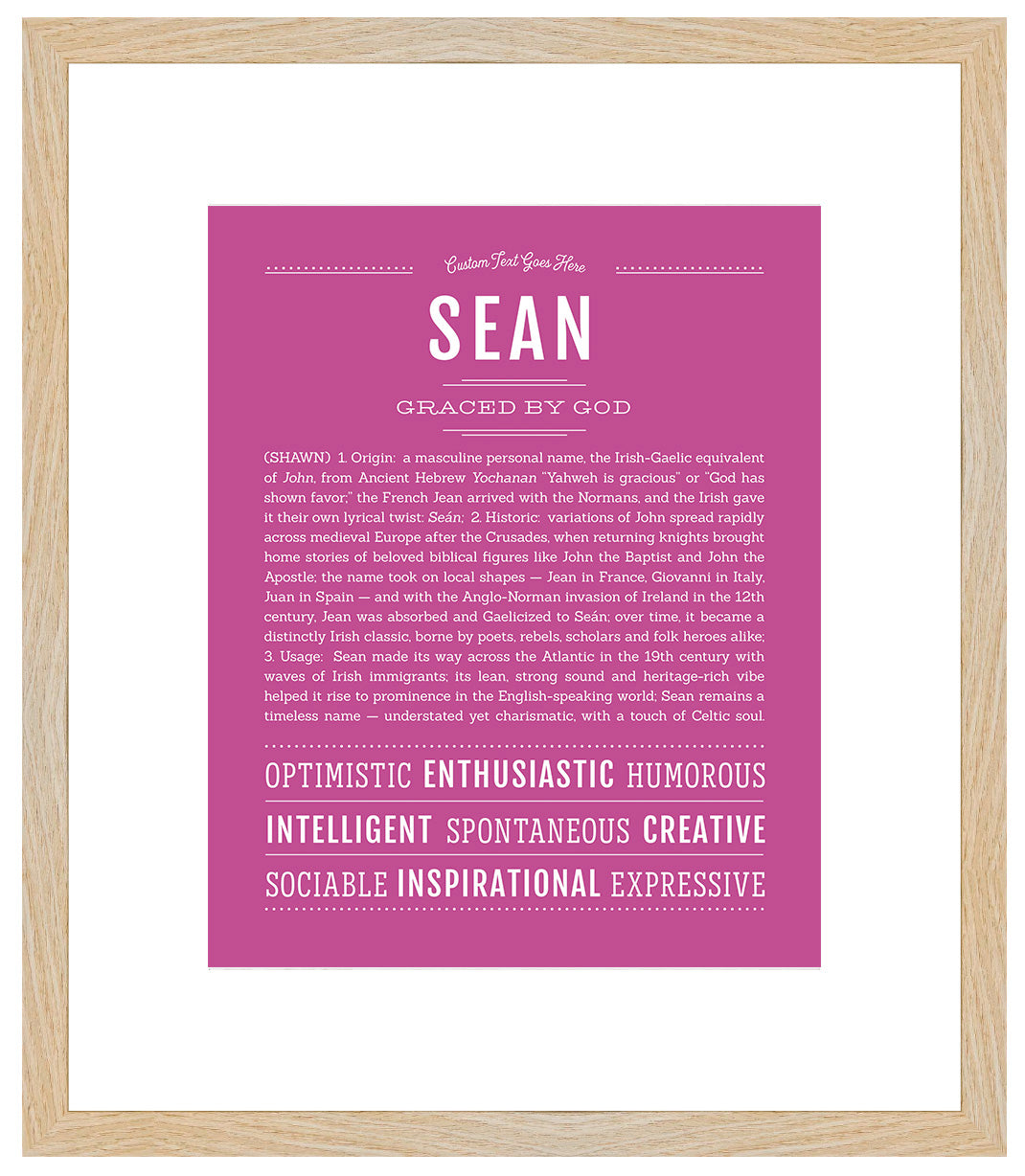 Frame Options | Dark Pink | Maple Frame, Matted