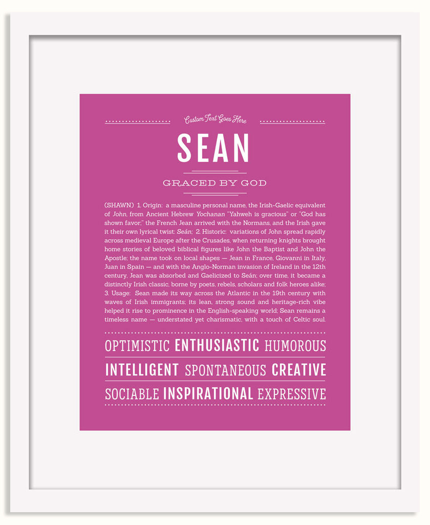 Frame Options | Dark Pink | White Frame, Matted