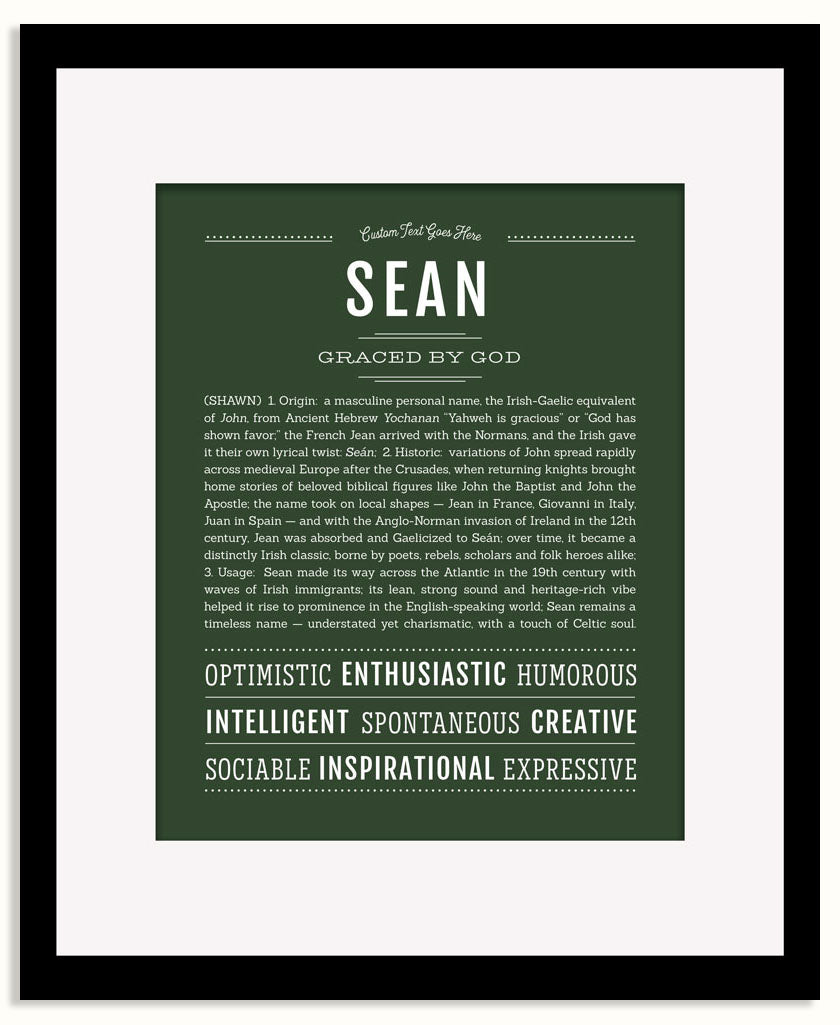 Frame Options | Deep Forest | Black Frame, Matted
