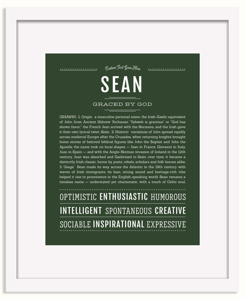 Frame Options | Deep Forest | White Frame, Matted