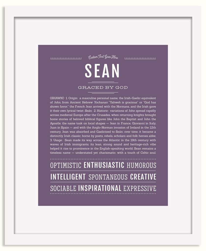Frame Options | Deep Purple | White Frame, Matted