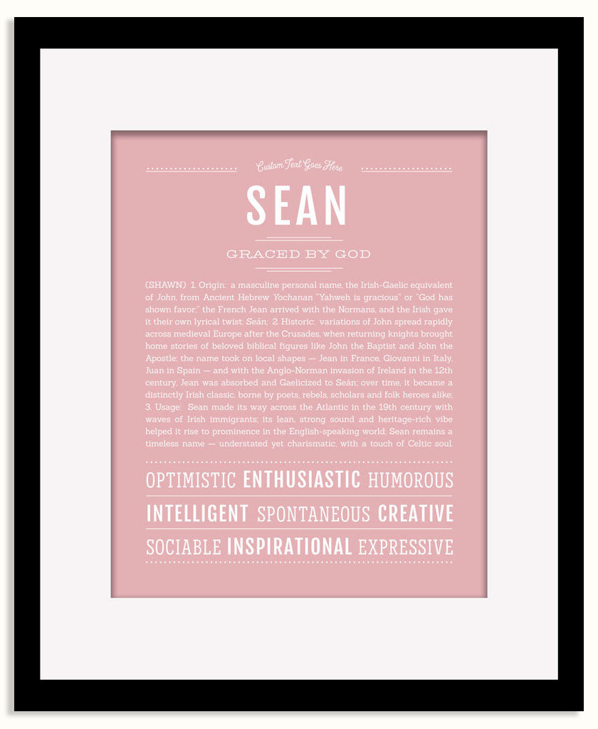 Frame Options | Dusty Rose | Black Frame, Matted