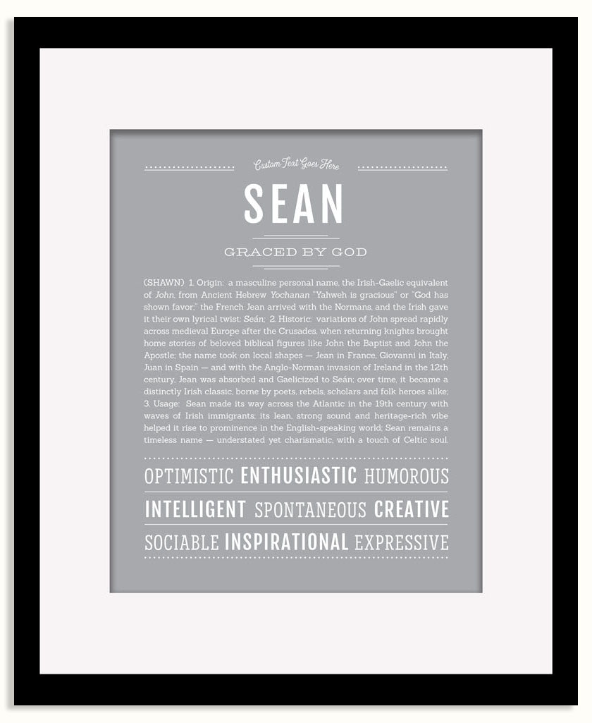 Frame Options | Light Gray | Black Frame, Matted