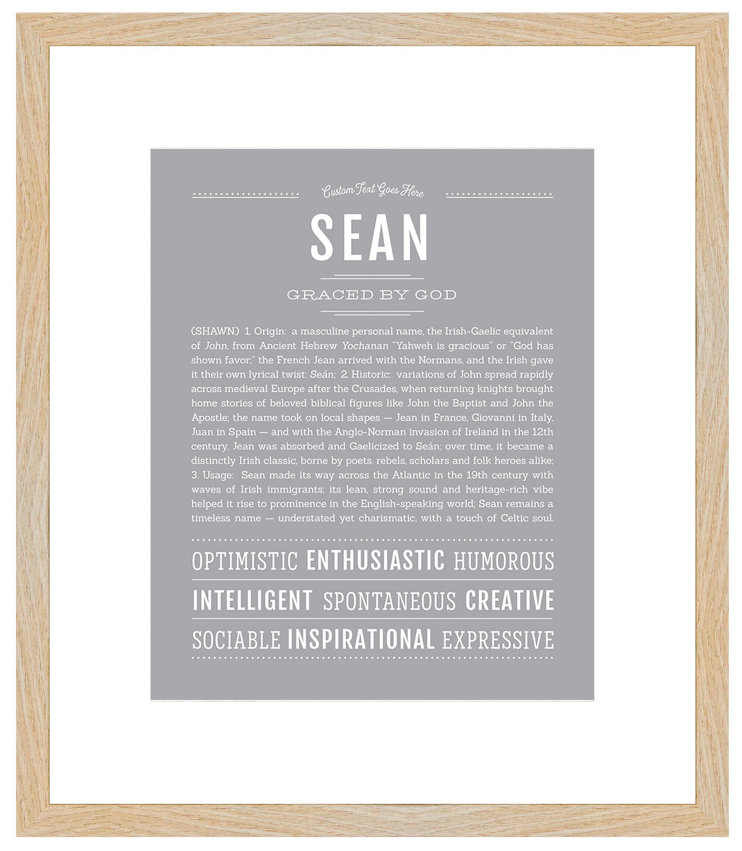 Frame Options | Light Gray | Maple Frame, Matted