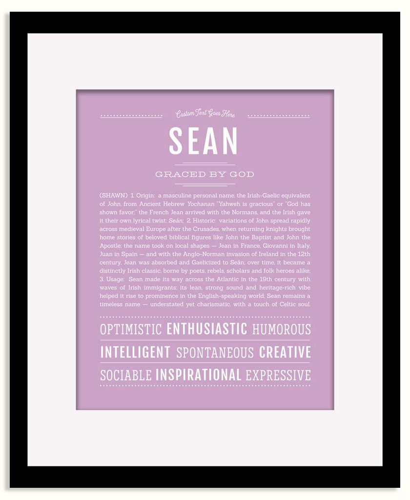 Frame Options | Lilac | Black Frame, Matted