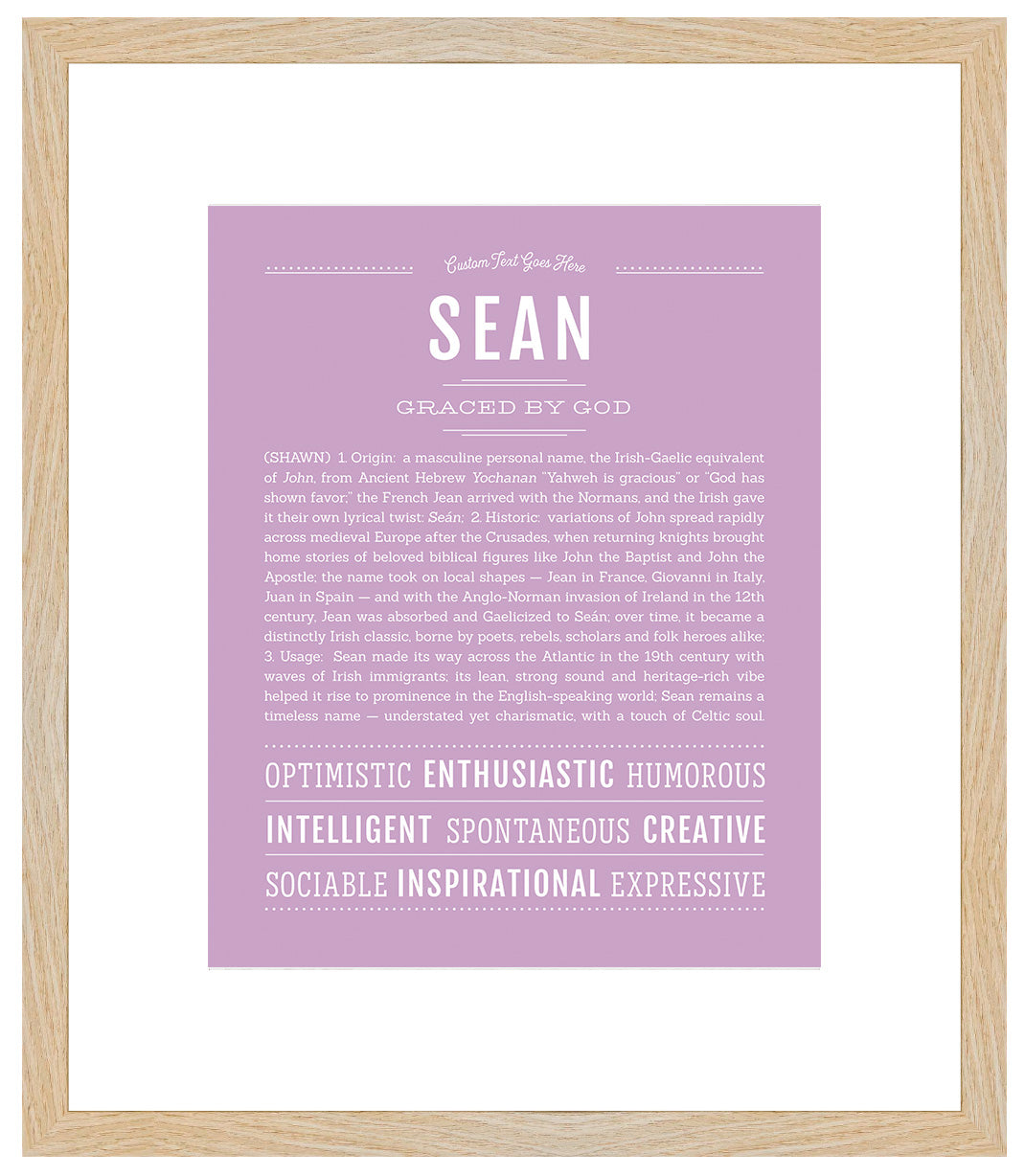 Frame Options | Lilac | Maple Frame, Matted