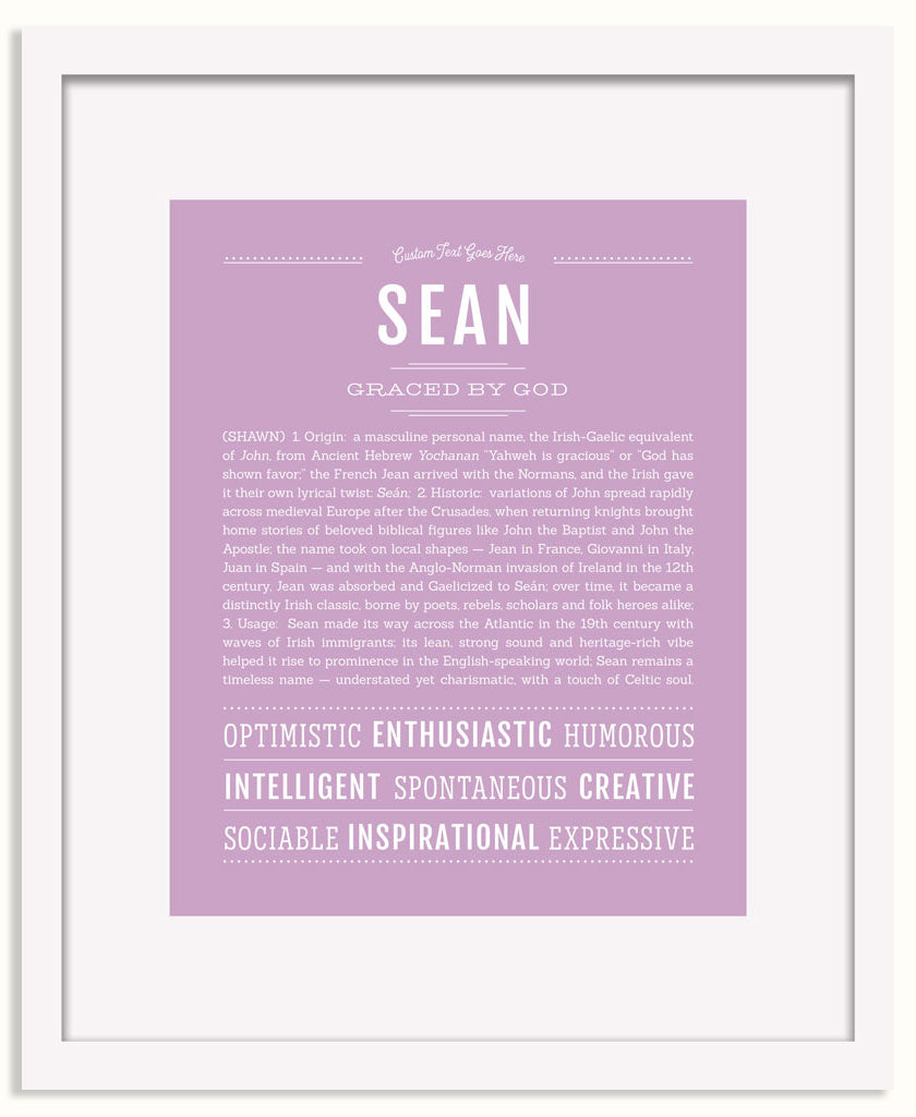 Frame Options | Lilac | White Frame, Matted