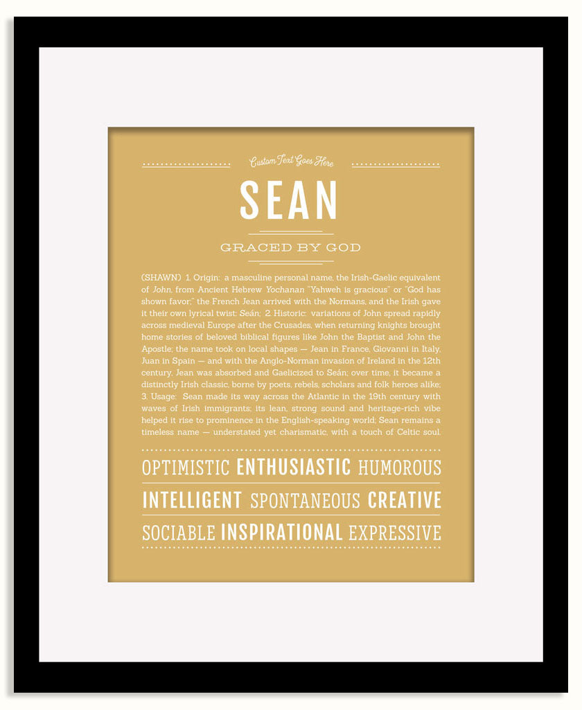 Frame Options | Matte Gold | Black Frame, Matted