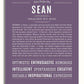 Sean Personalized Name Meaning Art Prints – Name Stories