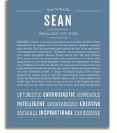 Sean Name Sean | Name Art Print – Name Stories