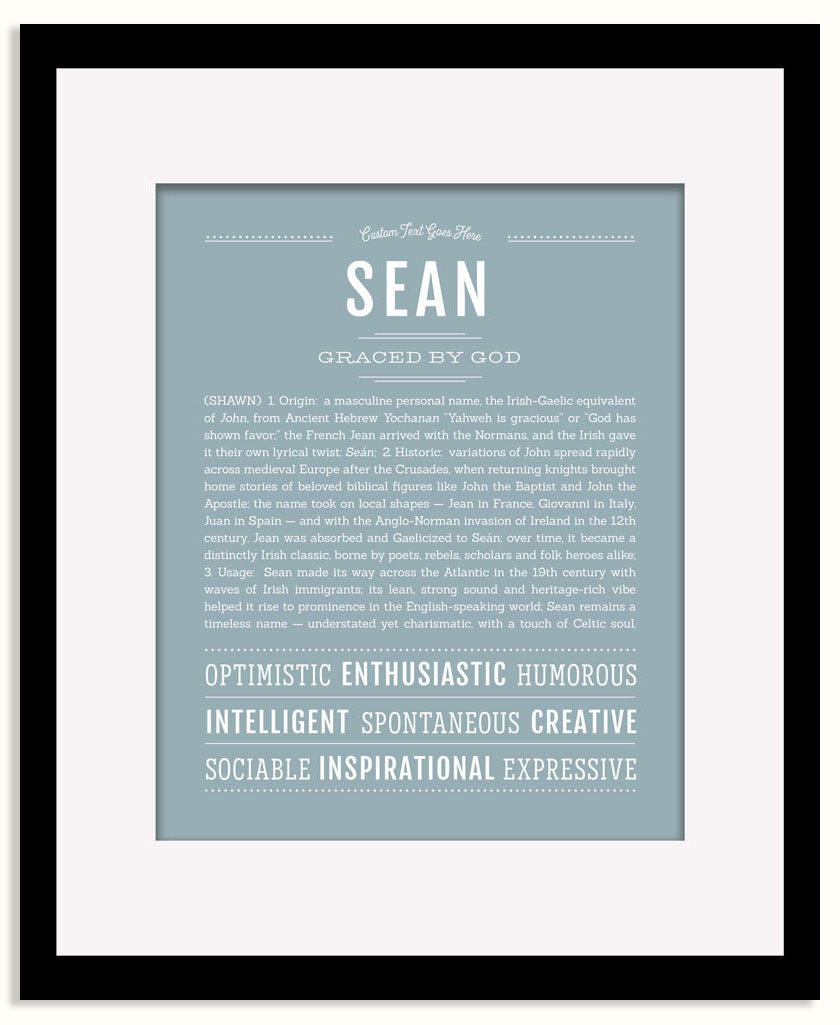 Frame Options | Powder Blue | Black Frame, Matted