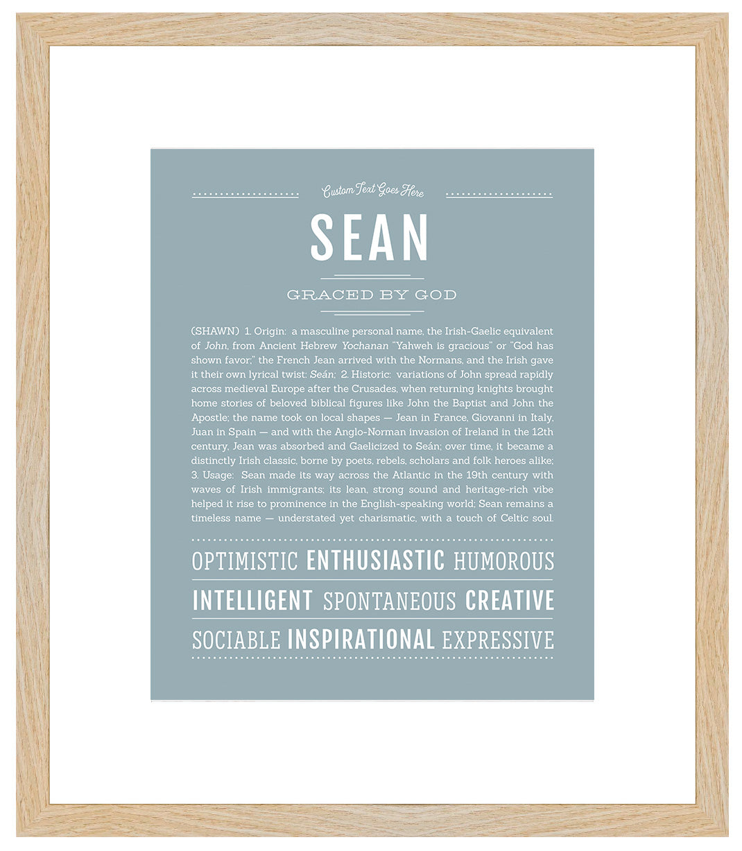 Frame Options | Powder Blue | Maple Frame, Matted