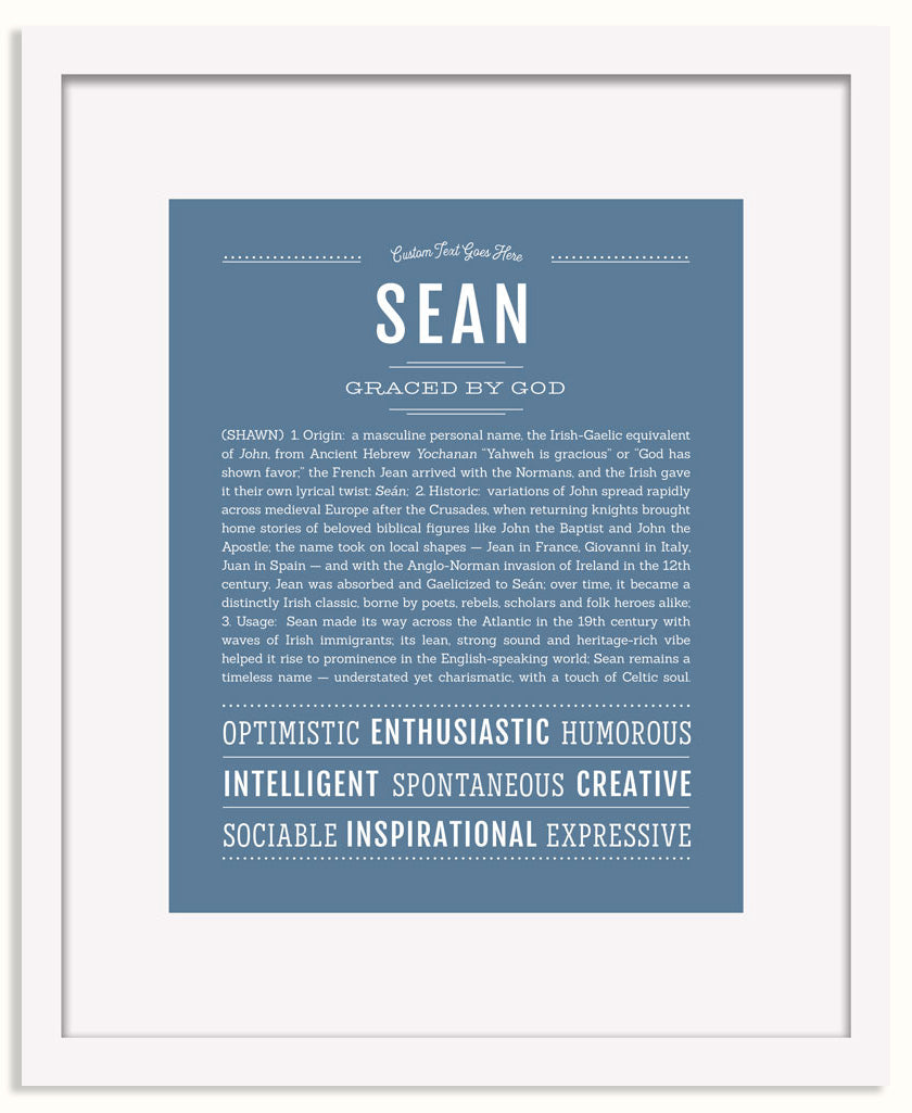 Frame Options | Steele Blue | White Frame, Matted