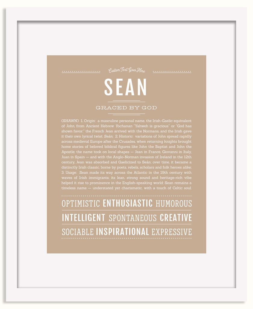 Frame Options | Tan | White Frame, Matted